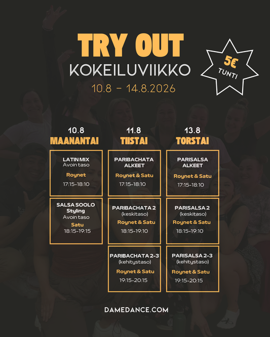 Kokeiluviikko 10.–14.8.